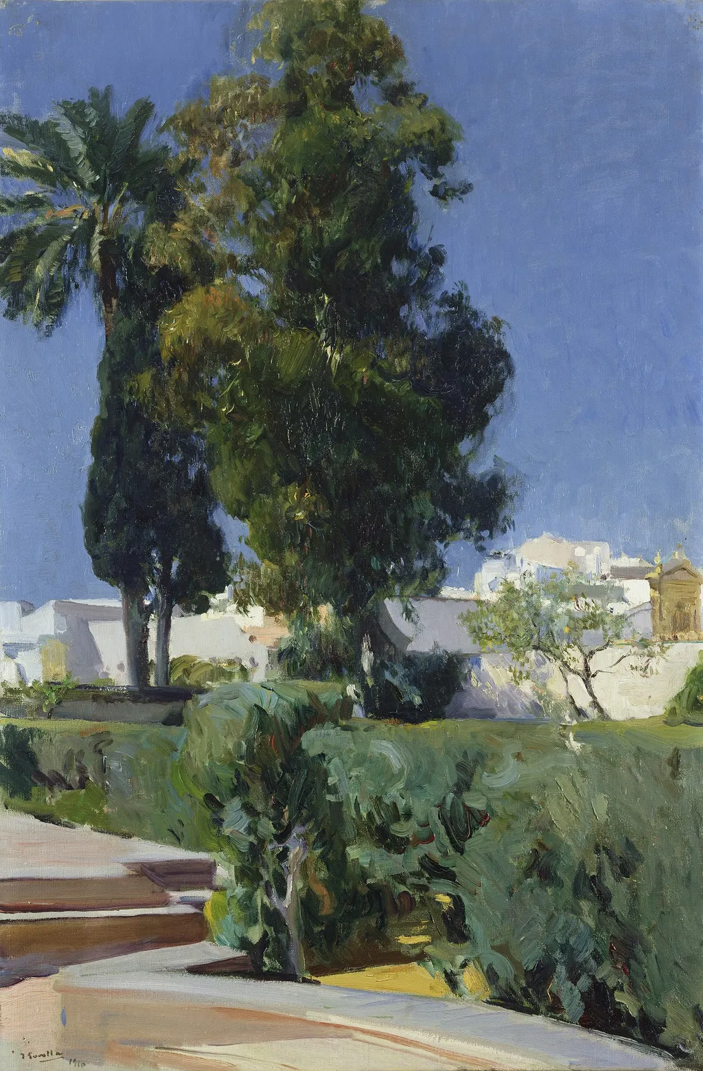Corner of the Garden, Alcazar, Sevilla, by Joaquín Sorolla, oil, 1910