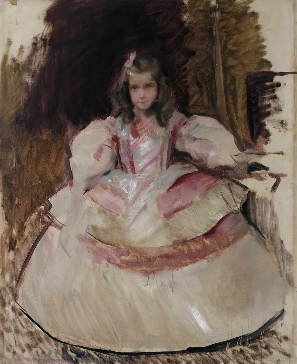 La niña María Figueroa vestida de menina, by Joaquín Sorolla, oil, 1901