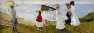Lighthouse Walk at Biarritz, by Joaquín Sorolla, 1906