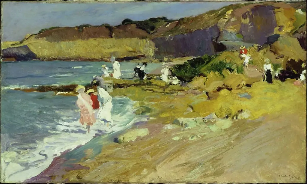 Rocks at the Lighthouse, Biarritz, by Joaquín Sorolla