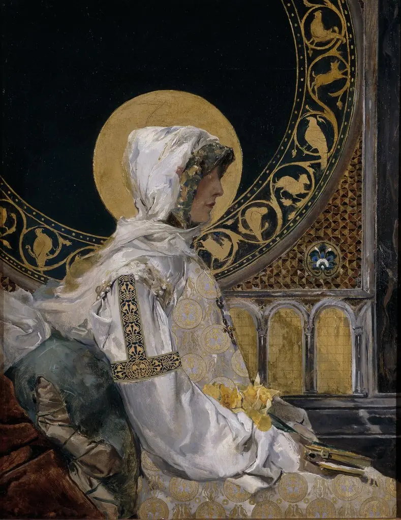Santa en oración, by Joaquín Sorolla