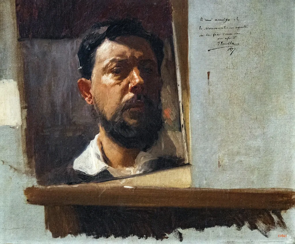 Self-portrait, by Joaquín Sorolla, unspecified, 1899