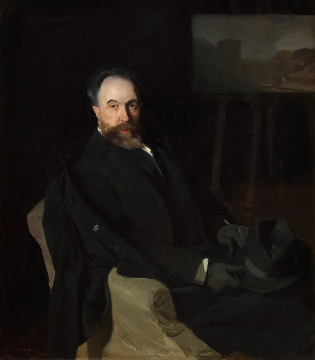 The Painter Aureliano de Beruete, by Joaquín Sorolla, oil, 1902