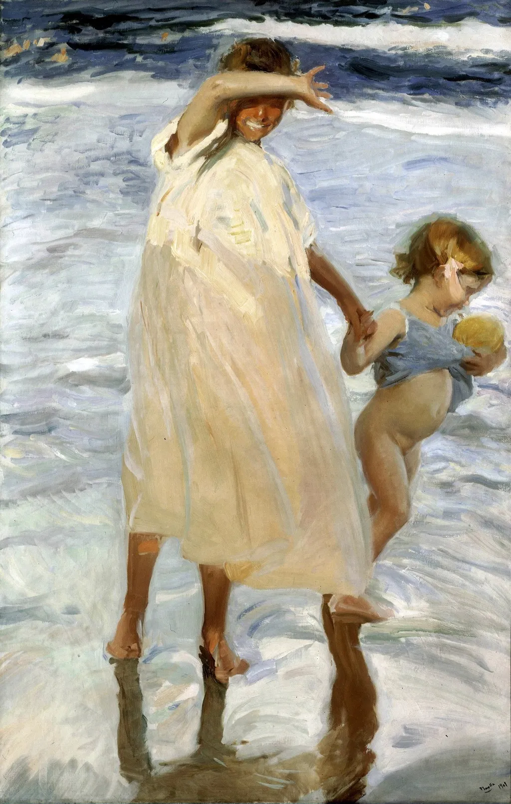 Two Sisters, Valencia, by Joaquín Sorolla, oil, 1909