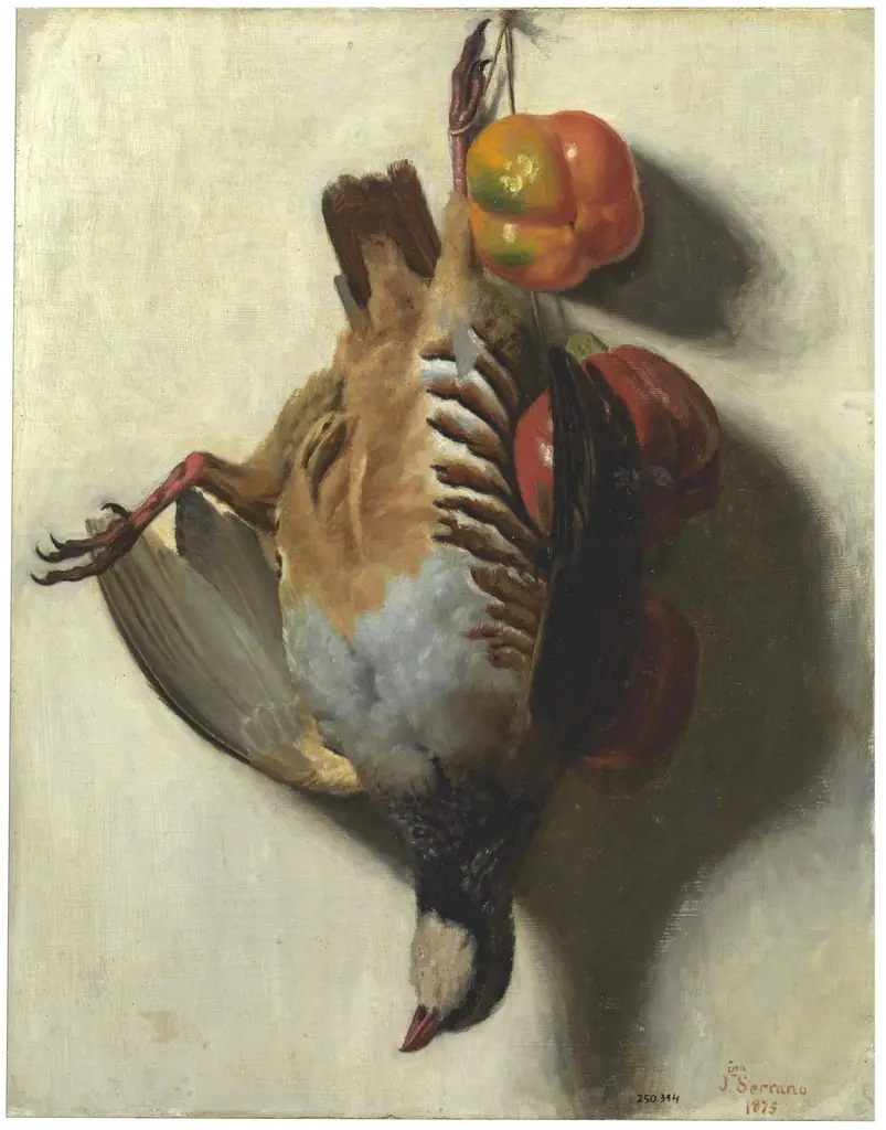Una perdiz y pimientos, by Joaquina Serrano y Bartolomé