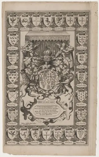 Title Page for the Achievement of our Soveraigne King James, by Jodocus Hondius I