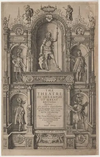 Title Page to "The Theatre of the Empire of Great Britaine" by John Speed, by Jodocus Hondius I