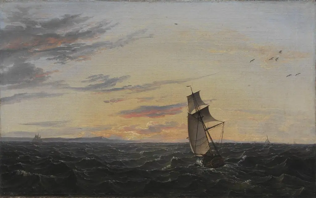 A Seascape. The coast of the Island of Rügen in Evening Light