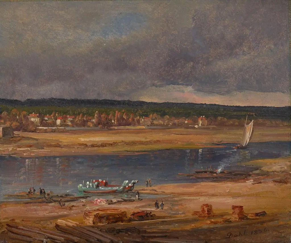 Blick auf die Elbe, by Johan Christian Dahl