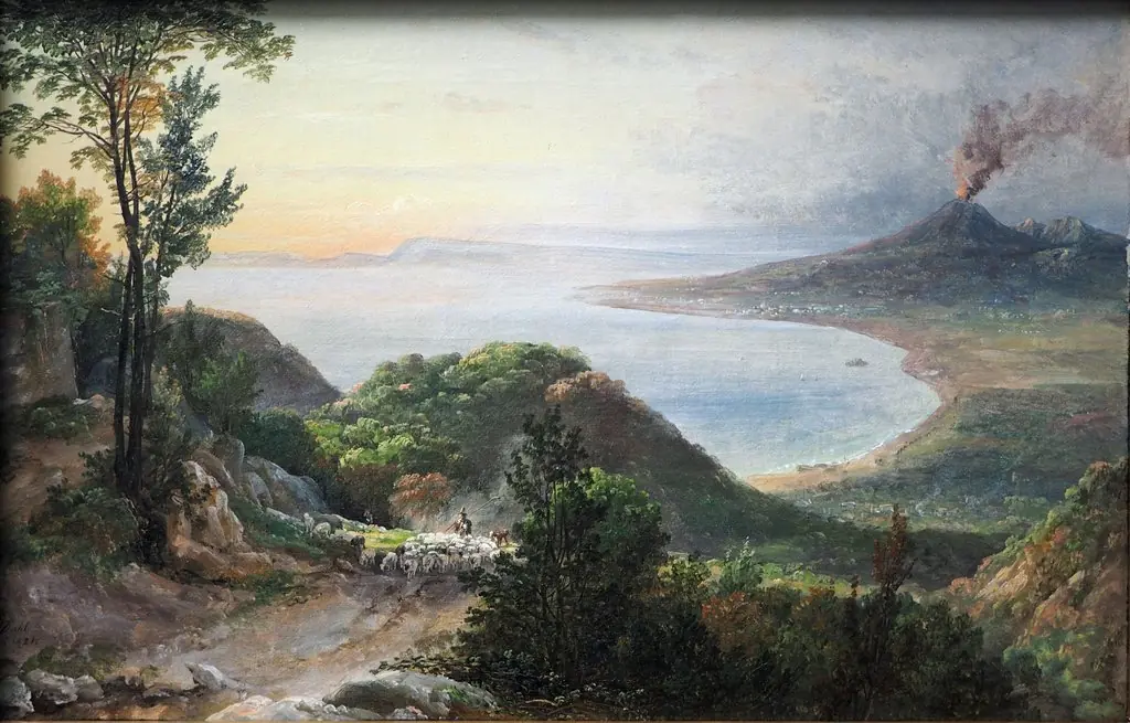 Blick von Pimonte auf die Bucht von Neapel, by Johan Christian Dahl
