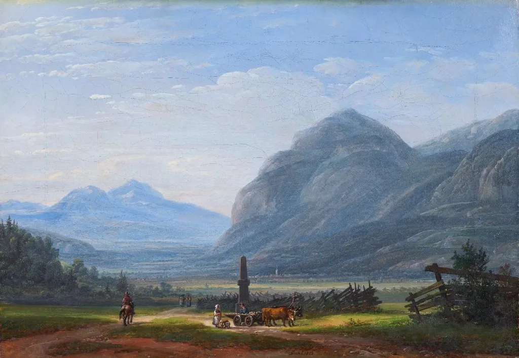 Landscape near Innsbruck, by Johan Christian Dahl, oil, 1823