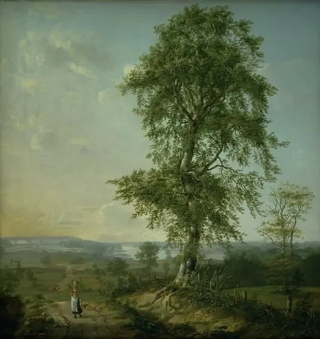 Paisaje con un gran árbol, by Johan Christian Dahl, oil, 1814