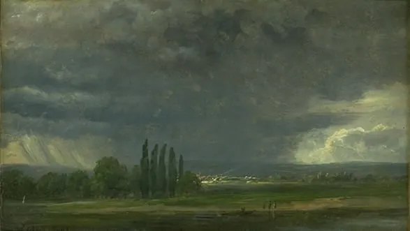 The Elbe Valley near Dresden, by Johan Christian Dahl, oil, 1823