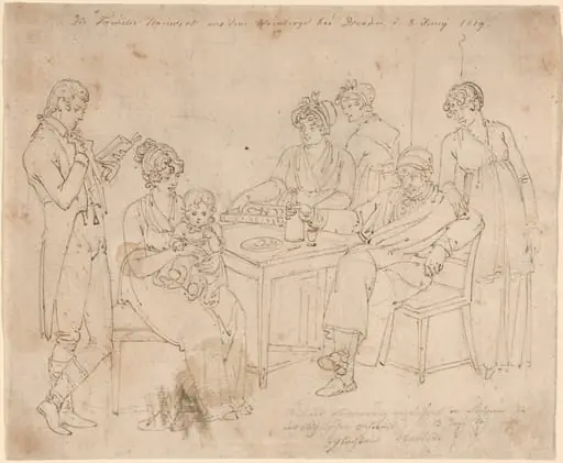 The Nauwerk Family, by Johan Christian Dahl
