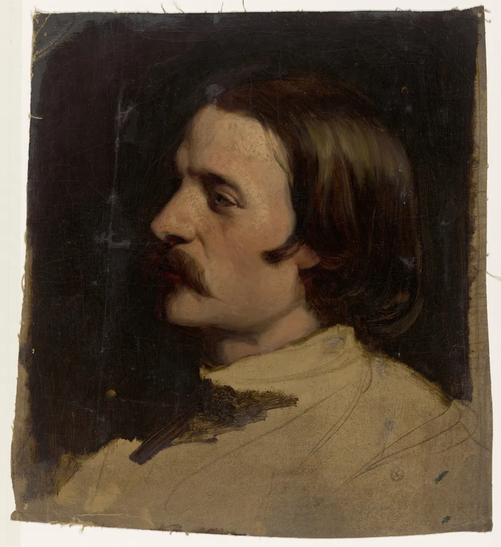 Studiekop naar links, by Johan Georg Schwartze, oil, 1849