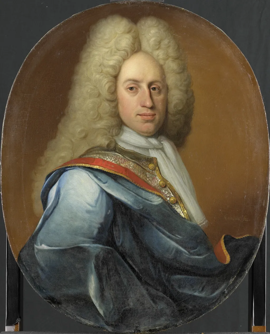 Portrait of Hieronymus Josephus Boudaen, Lord of St Laurens and Popkensburg, by Johan George Colasius, oil, 1750