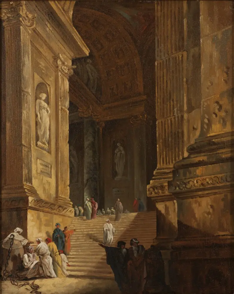 A Temple Staircase. Piece of Architecture, by Johan Gottlob Brusell