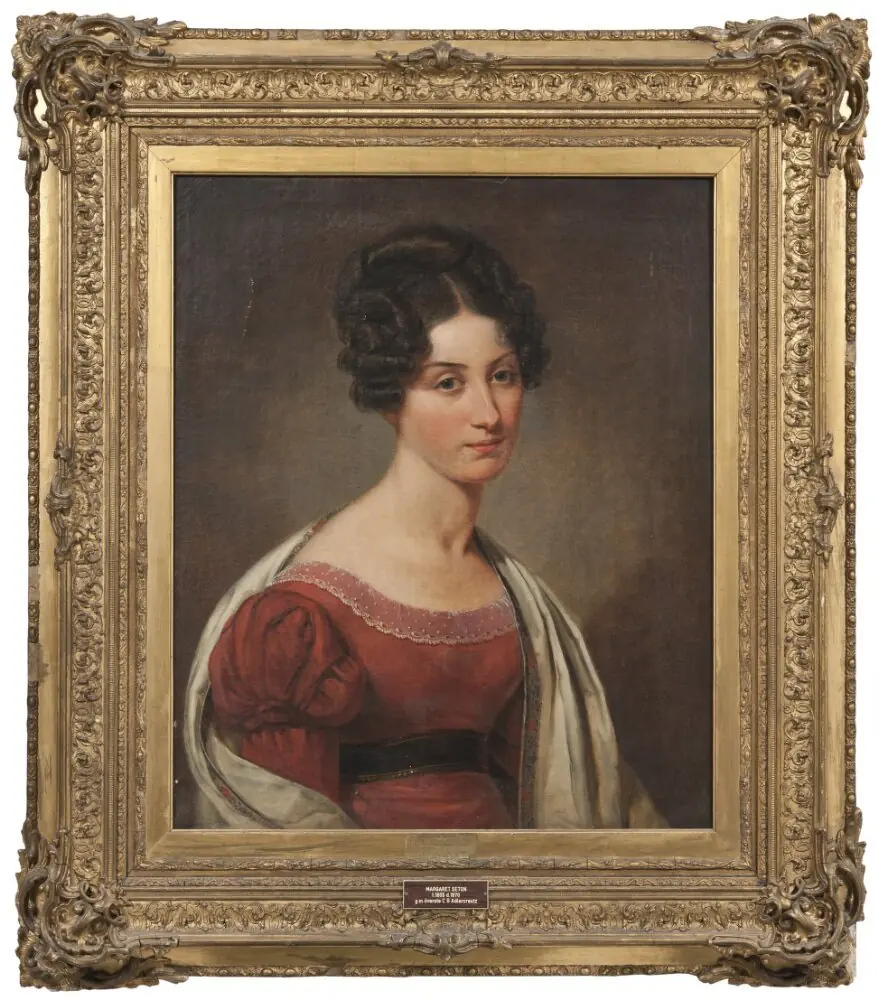 Margaret Seton (1805-1870), född i Skottland, verksam i Sverige, g.m. friherre överste Carl Gustaf Adlercreutz, sondotter till Alexander Baron Seton, by Johan Gustaf Sandberg