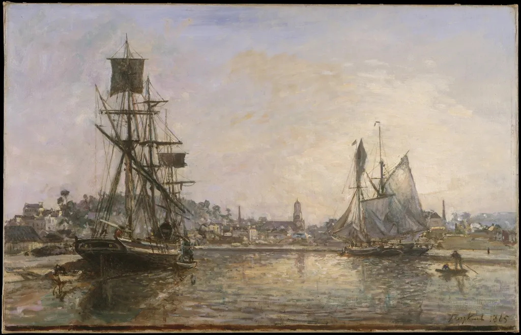 Honfleur, by Johan Jongkind, oil, 1865