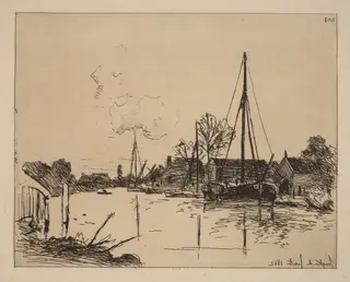 The Canal (Le Canal), by Johan Jongkind