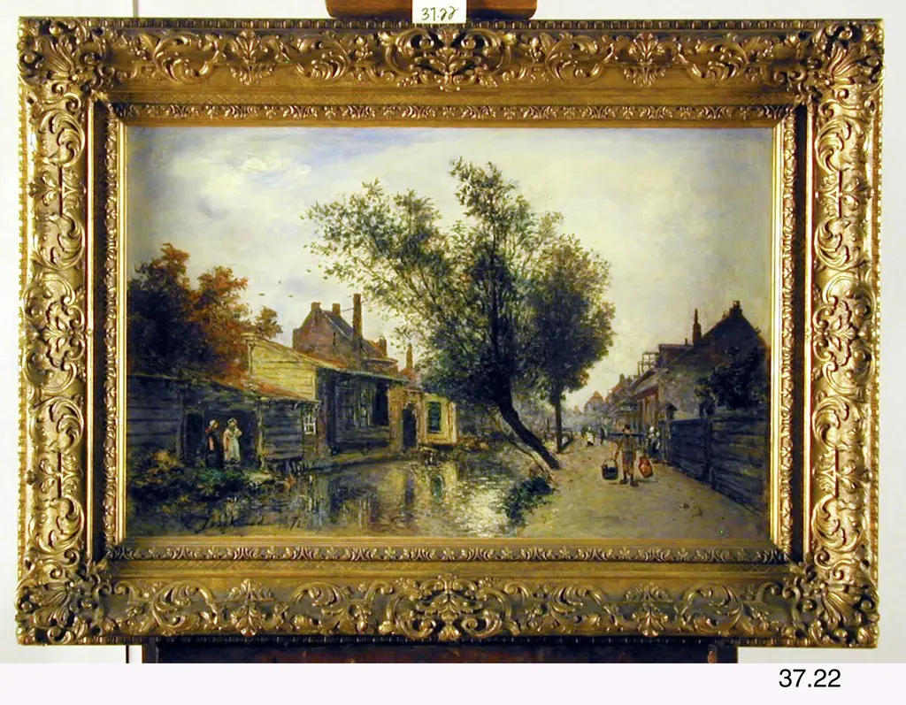 Village Street with a Canal, by Johan Jongkind