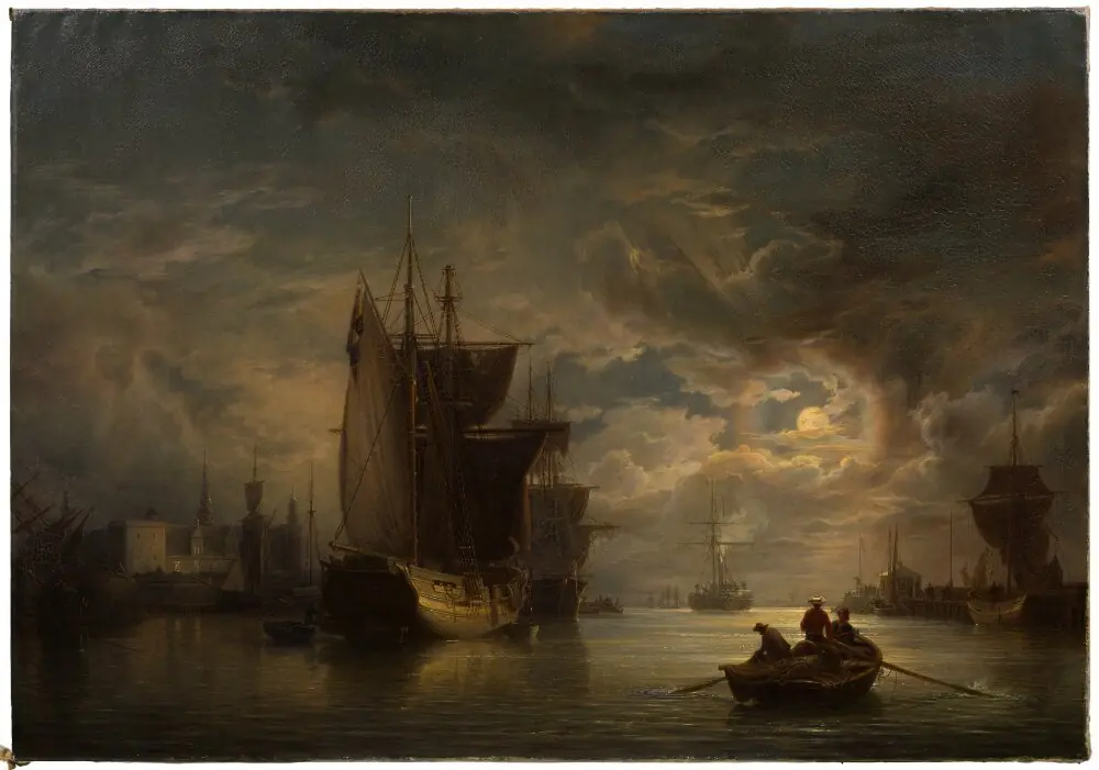 Kronborg Castle by Moonlight, by Johan Kristian Berger
