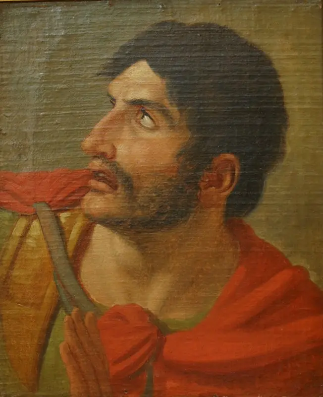 Antik kriger. Studiehoved, by Johan Ludwig Lund