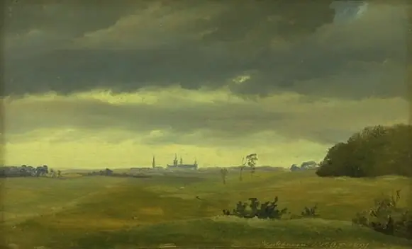 A View of Frederiksborg from Hestehaven, by Johan Lundbye