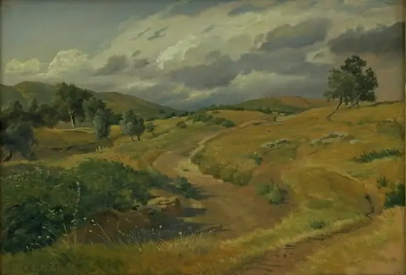 Landscape near Tivoli, Italy, by Johan Lundbye