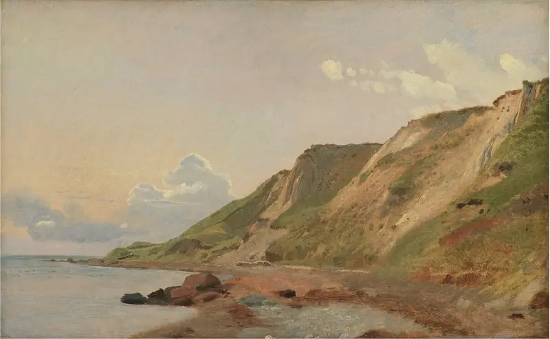 Study of Cliffs at the South Coast of Refsnæs, by Johan Lundbye