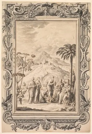Illustration and Border Design for Kupfer-Bibel (Copper Bible), by Johan Melchior Füssli