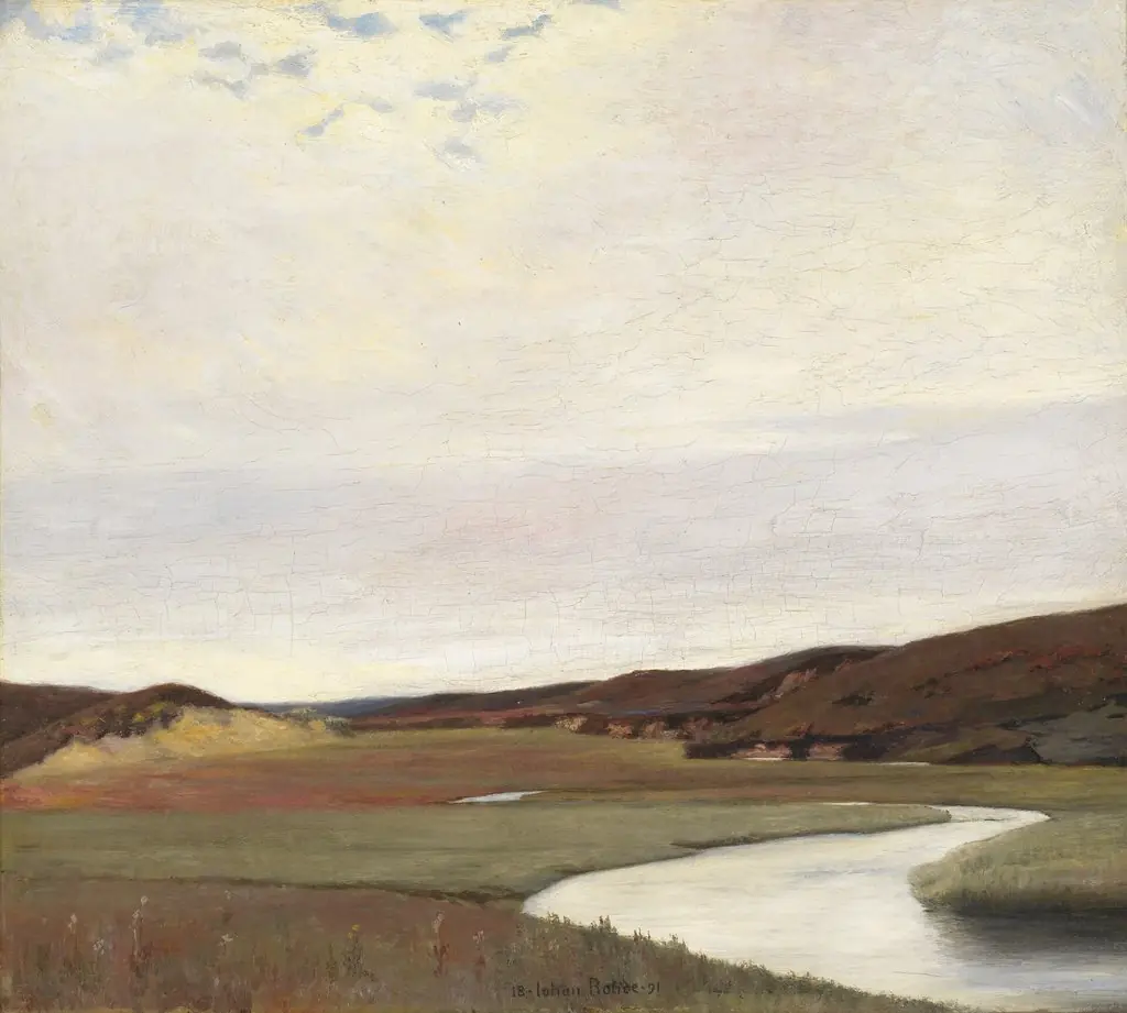 A Summer's Day by the River Karup, Jutland, by Johan Rohde