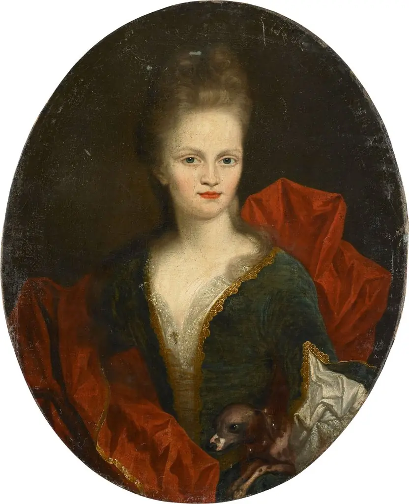 Anna Margaretha van Petcum (1676-1745). Wife of Johan Arnold Zoutman, by Johan van Diest