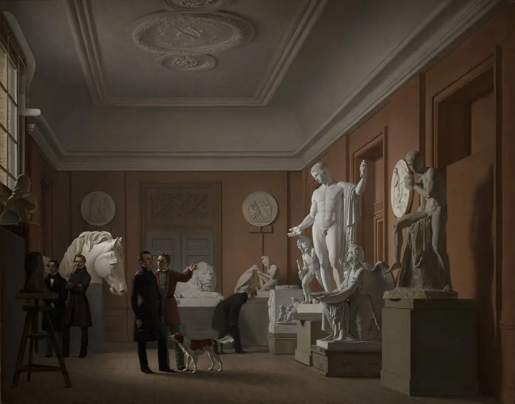 Thorvaldsen's Studio in the Royal Academy of Fine Arts, Copenhagen, by Johan Vilhelm Gertner