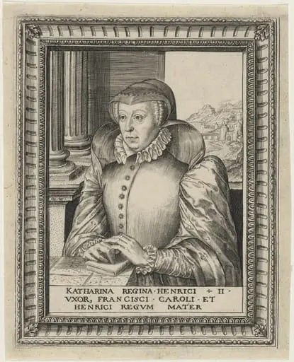 Catherine de Medici, Wife of Henry II of France, by Johan Wierix