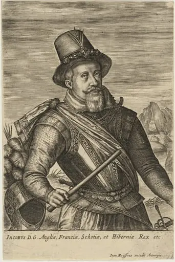 James I, by Johan Wierix