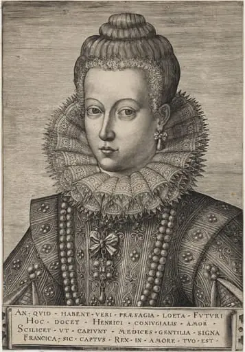 Maria de Medici, by Johan Wierix