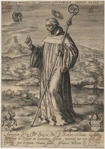 Saint Robert, Founder and First Abbot of the Cistercian Monks, by Johan Wierix