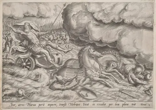 The Crossing of the Red Sea, by Johan Wierix