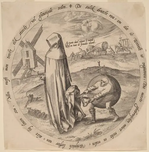 The Misanthrope Robbed by the World, by Johan Wierix