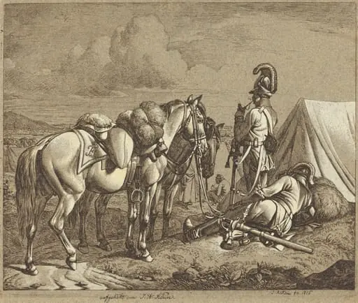 Austrian Dragoons, by Johann Adam Klein