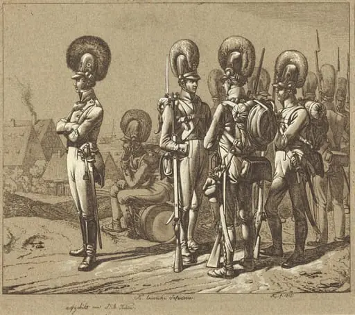 K. baierische Infanterie (Bavarian Infantrymen), by Johann Adam Klein