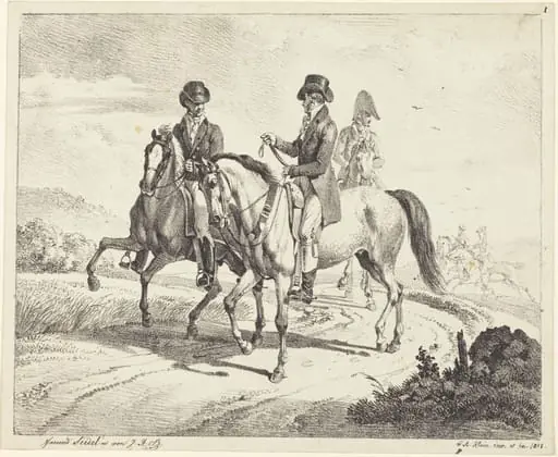 Outing on Horseback, by Johann Adam Klein