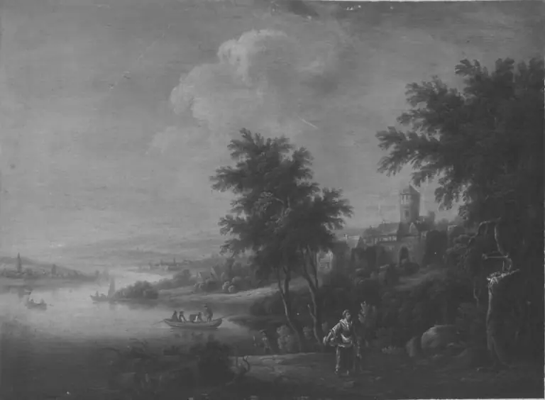 Flusslandschaft, by Johann Albrecht Dietzsch