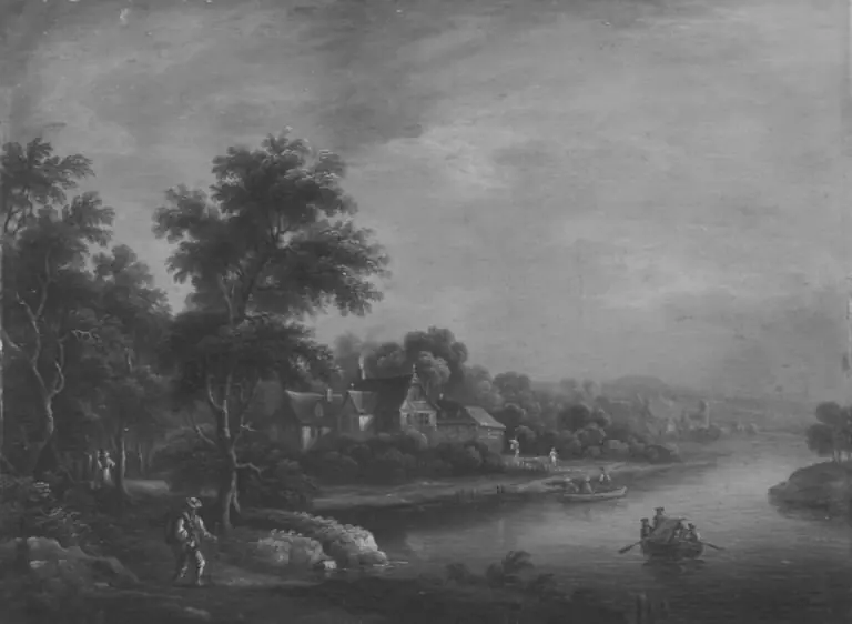 Flusslandschaft, by Johann Albrecht Dietzsch