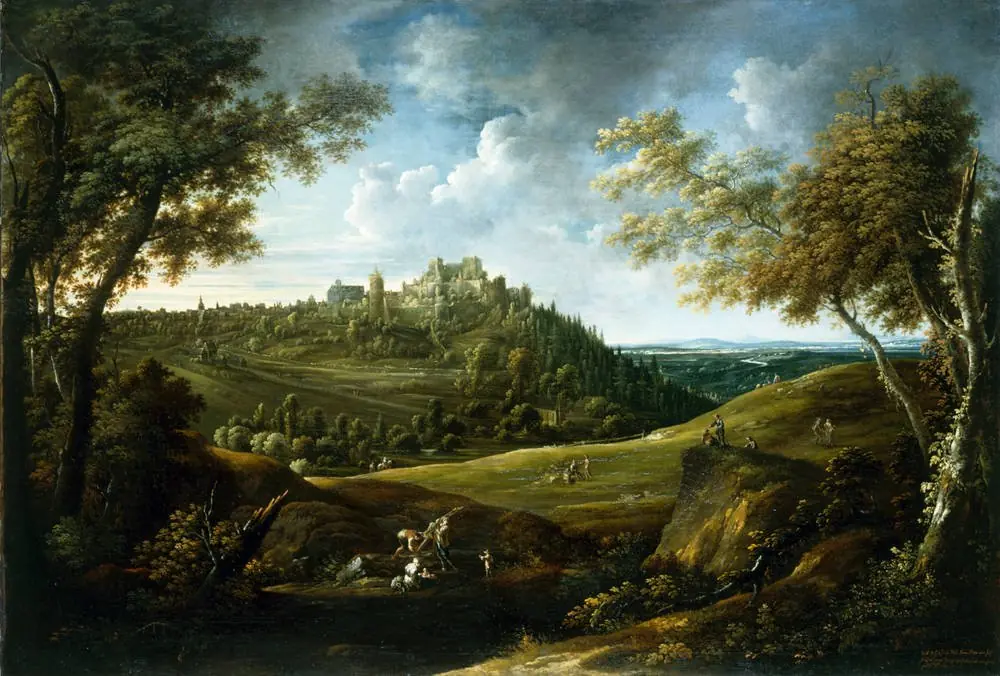 Burg und Stadt Frauenstein, by Johann Alexander Thiele