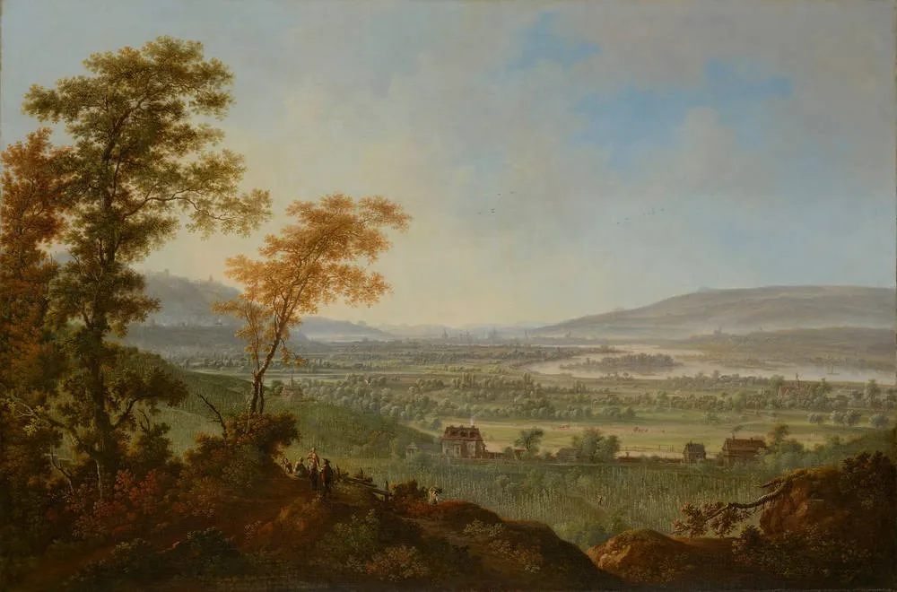 View of Dresden from the Loessnitzhöhen, by Johann Alexander Thiele, oil, 1751