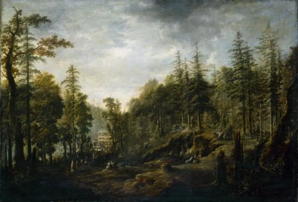 View of the Spa 'Augustusbad' at Radeberg, by Johann Alexander Thiele