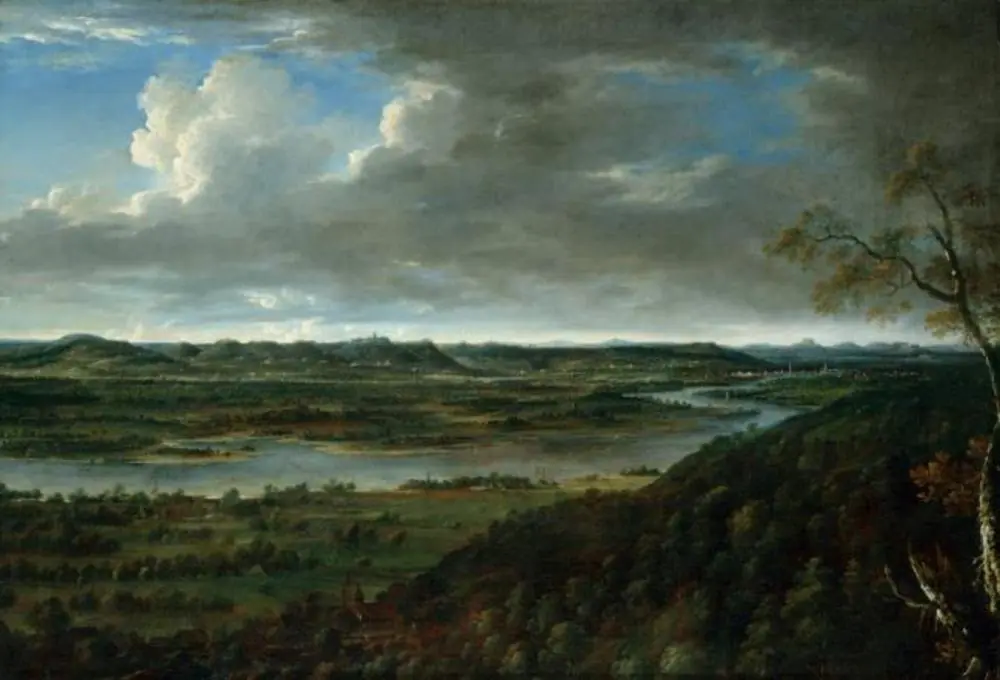 View of the valley of the Elbe, by Johann Alexander Thiele