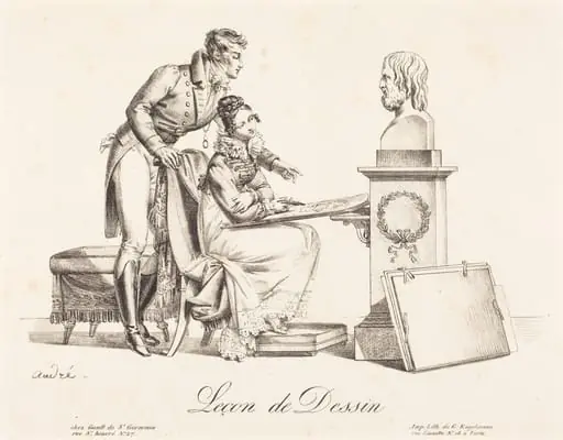 Leçon de Dessin (Drawing Lesson), by Johann Anton André